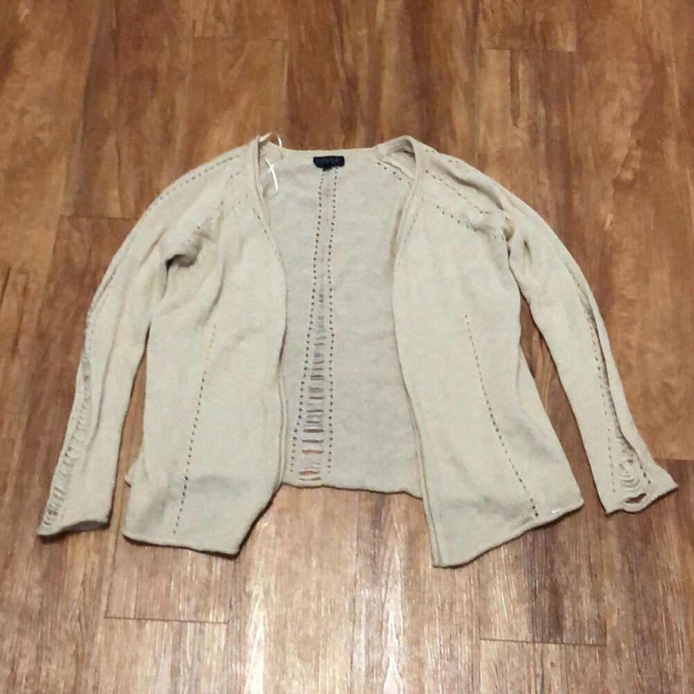 Topshop Cream Open Knit Cardigan Size US 4 / EU 36